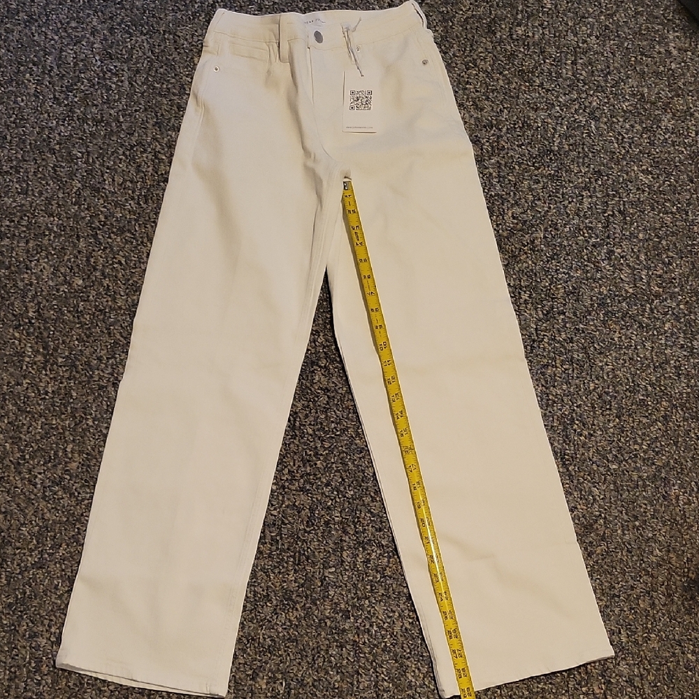 Dear John Taylor Straight White Jeans Wide Leg
